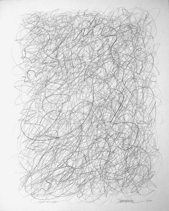 Marlise Senzamici | "Out of Line_58" | Graphite pencil on acid-free paper | 20 x 16 in.