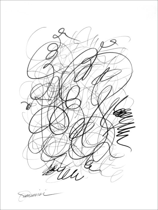 Marlise Senzamici | "Stroke of Genius_#71" | Graphite on acid-free paper | 24 x 18 in.