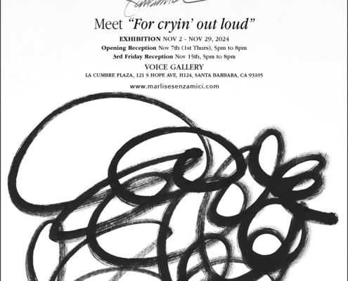 Marlise Senzamici | "For crying' out loud" | Ink on acid-free paper | 24 x 18 in.